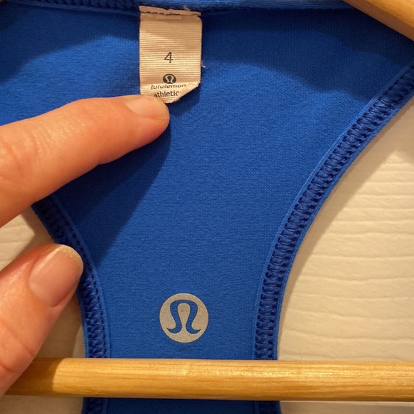COPY - Size 4 Lululemon blue tank top - Picture 2 of 3